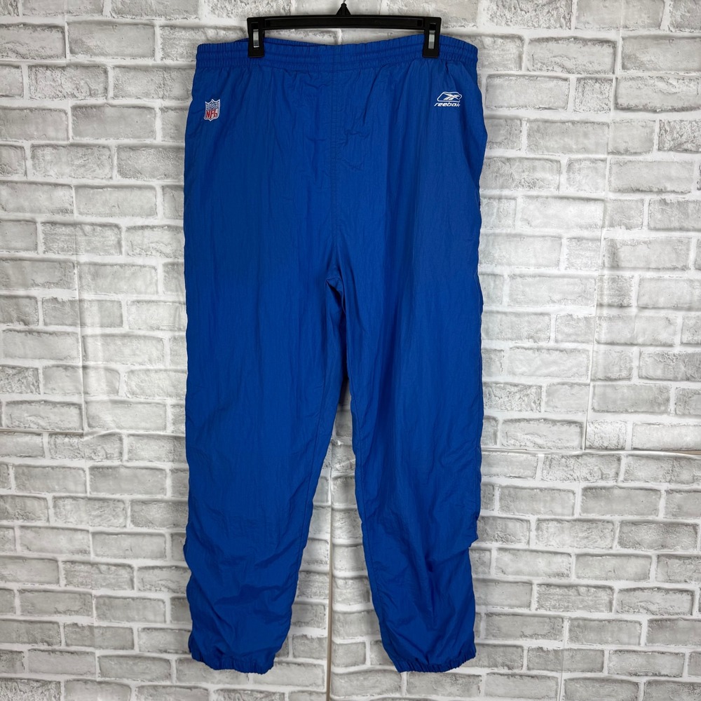 Reebok NFL Vintage Mens Blue Nylon Windbreaker Track Pants Style R915A MEDIUM